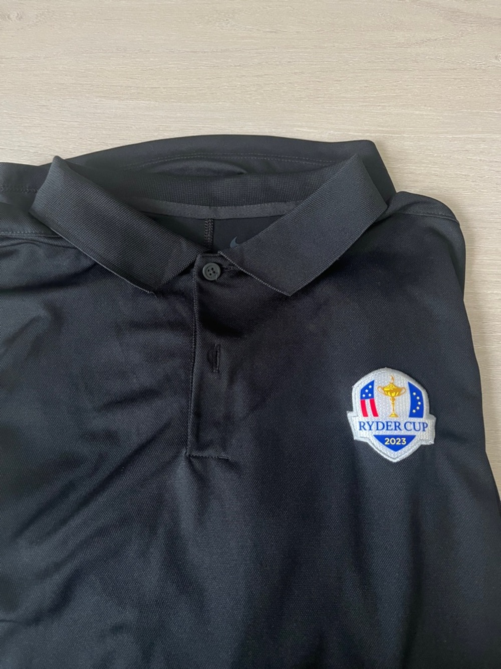 Nike Black Polo with Ryder Cup 2023 Crest